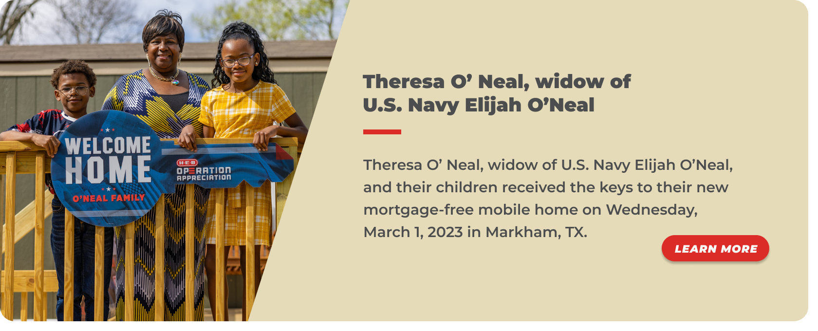 41 - Theresa O’ Neal, widow of U.S. Navy Elijah O’Neal