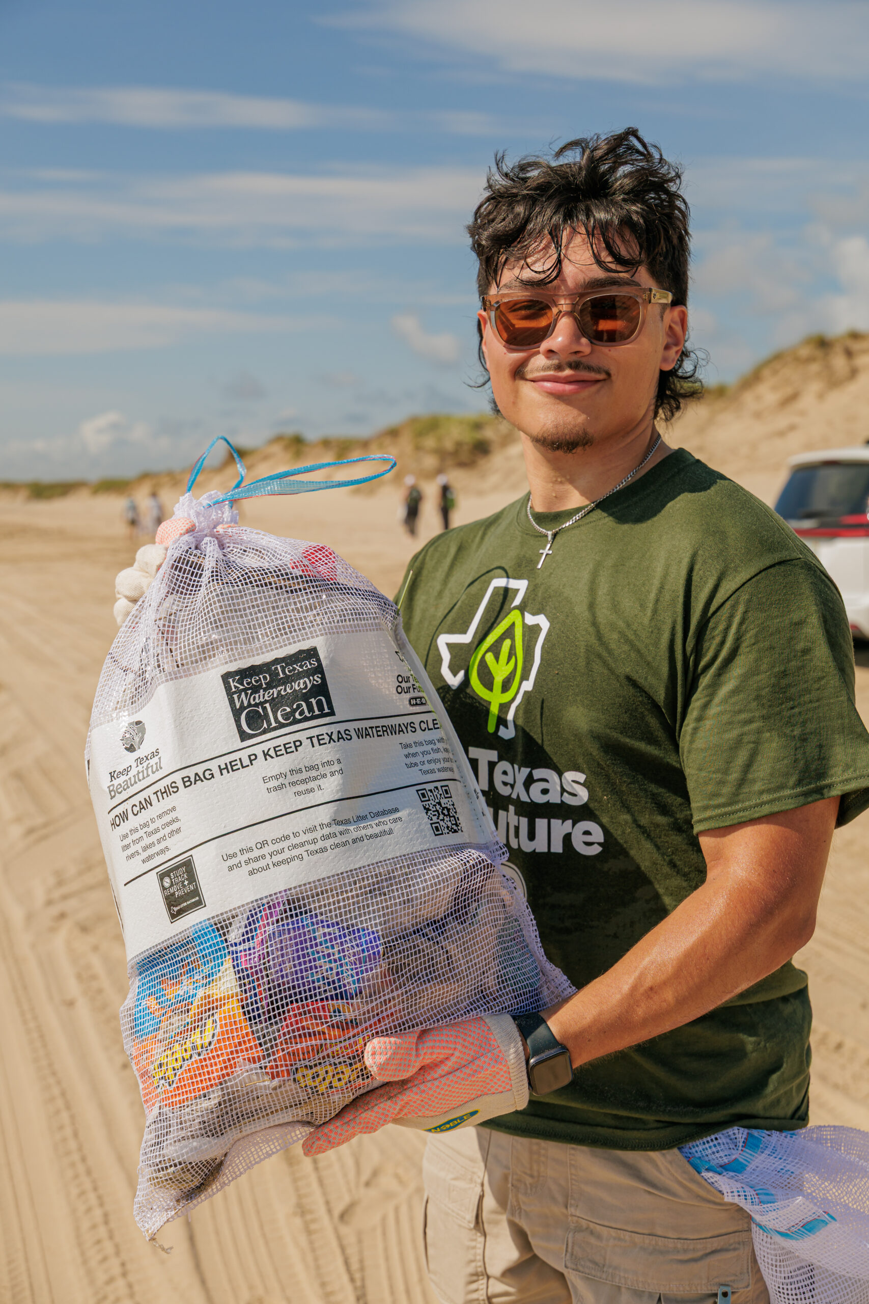 Gulf Guardians- Surfrider Foundation- & H-E-B Our Texas Our Future - SPI Beach Clean Up -100